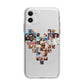 Photo Heart Collage Apple iPhone 11 in White with Bumper Case