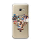Photo Heart Collage Samsung Galaxy A3 2017 Case on gold phone
