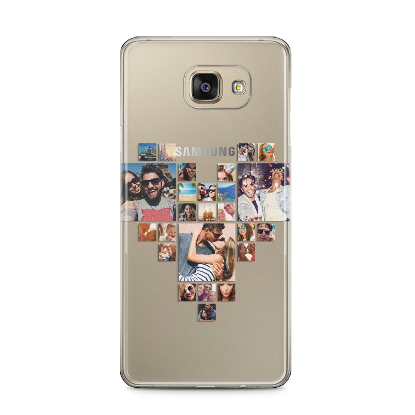 Photo Heart Collage Samsung Galaxy A5 2016 Case on gold phone