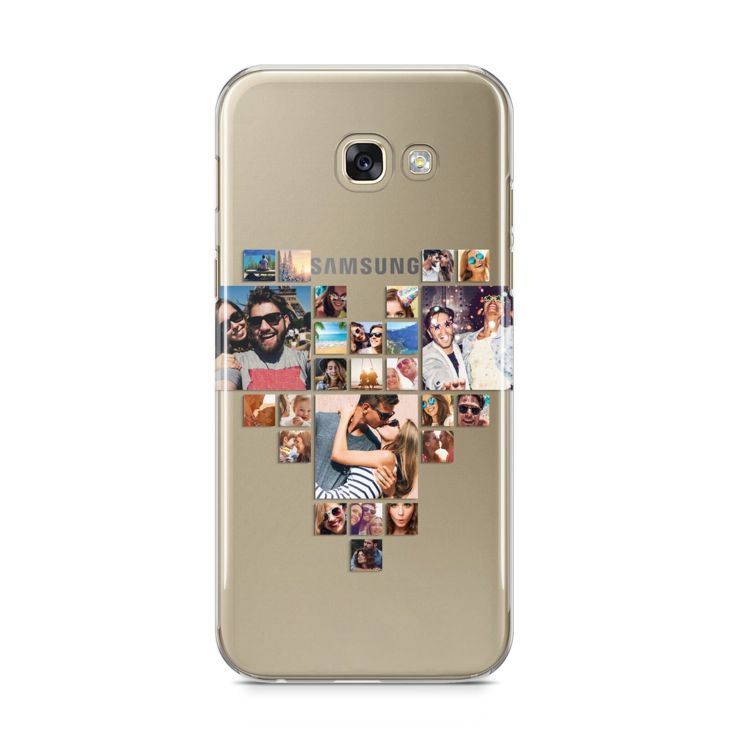 Photo Heart Collage Samsung Galaxy A5 2017 Case on gold phone