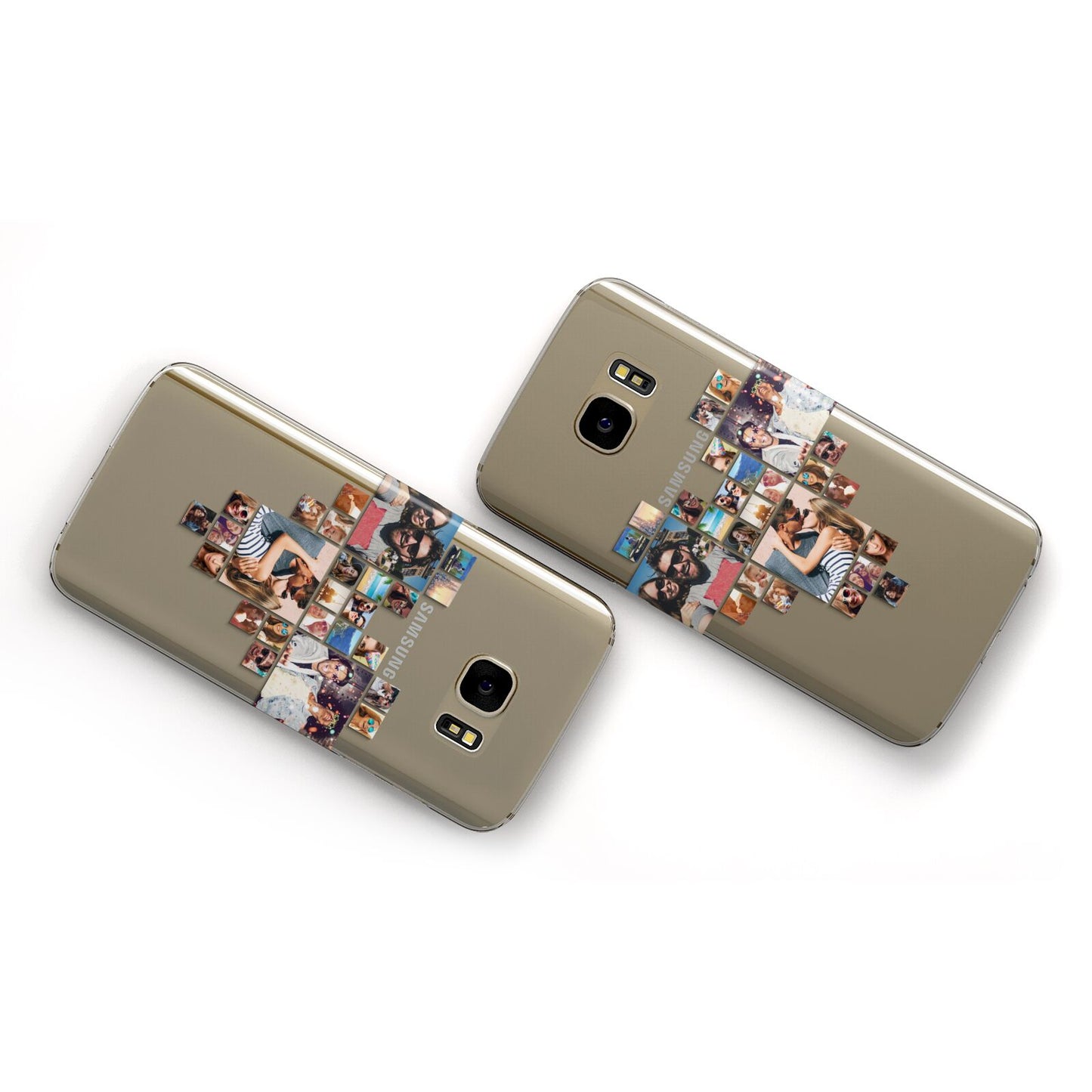 Photo Heart Collage Samsung Galaxy Case Flat Overview