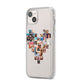 Photo Heart Collage iPhone 14 Plus Clear Tough Case Starlight Angled Image