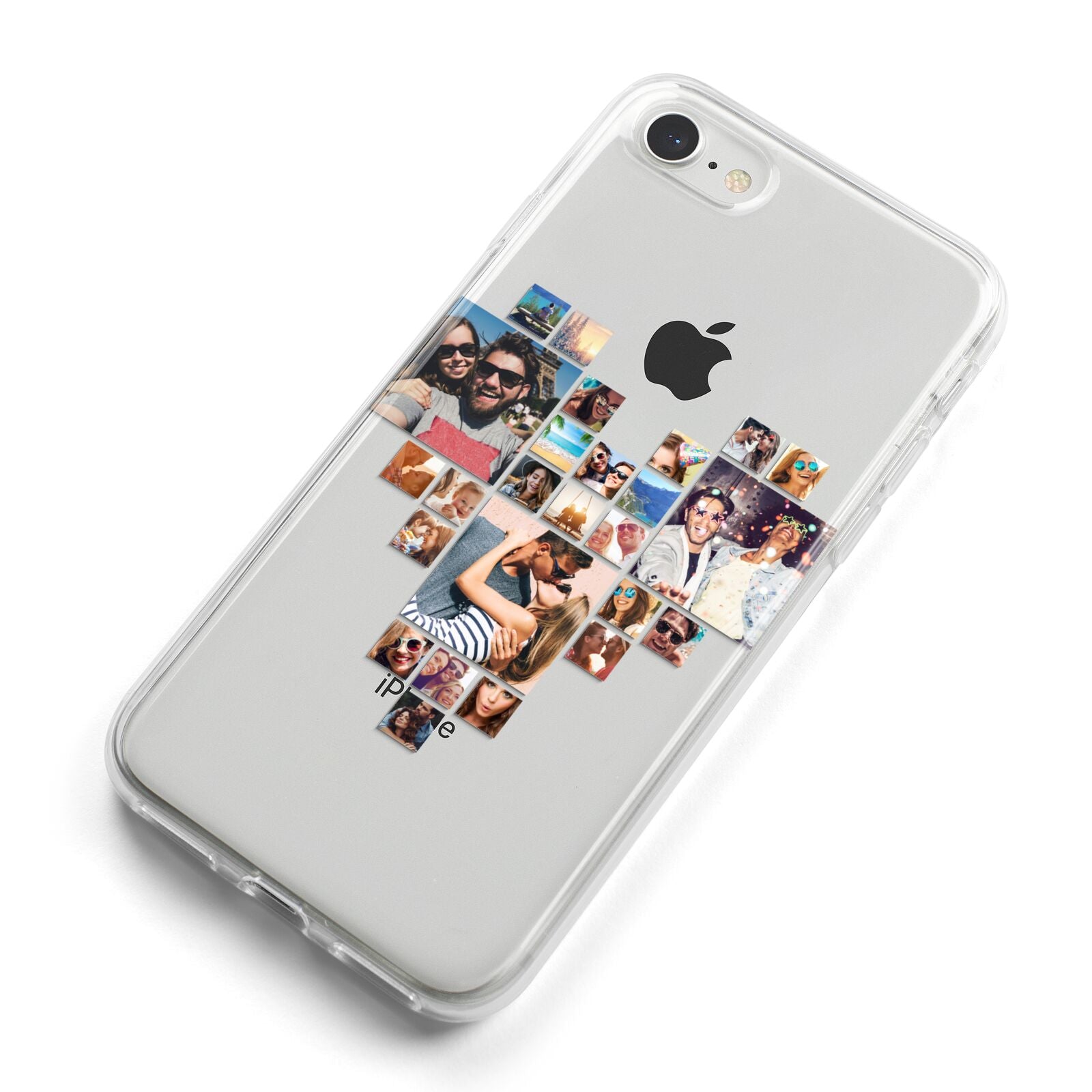 Photo Heart Collage iPhone 8 Bumper Case on Silver iPhone Alternative Image