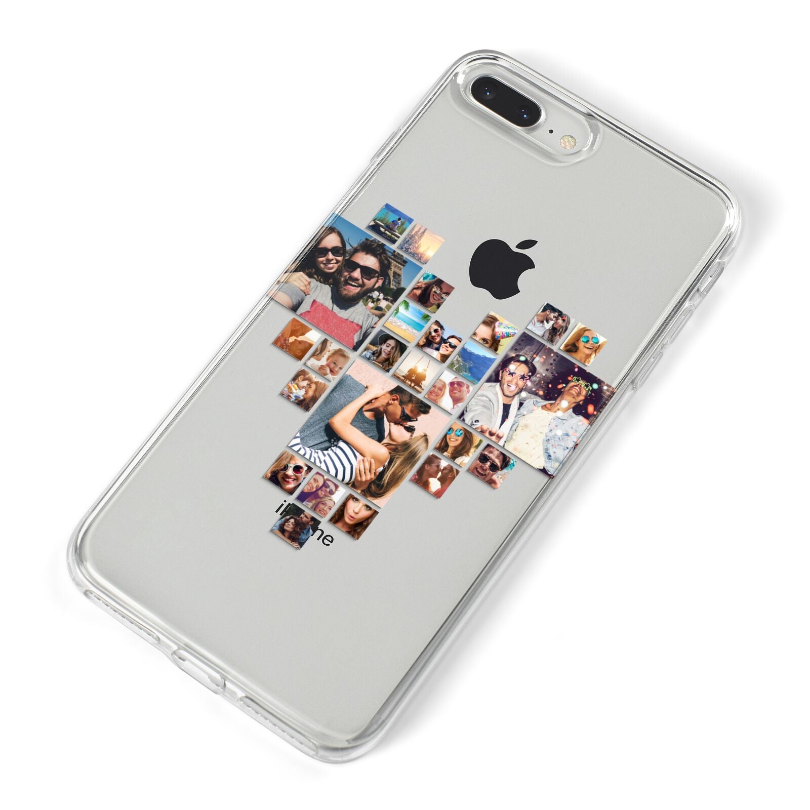 Photo Heart Collage iPhone 8 Plus Bumper Case on Silver iPhone Alternative Image