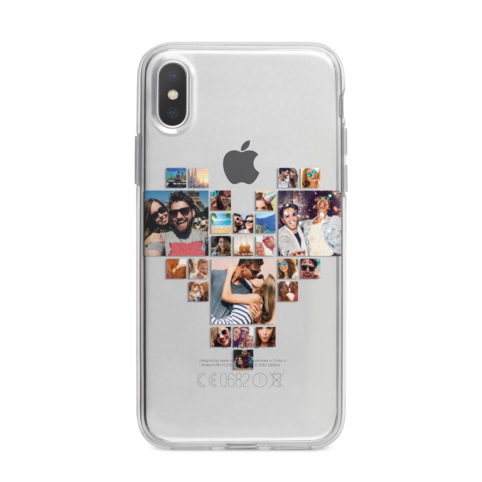Photo Heart Collage iPhone X Bumper Case on Silver iPhone Alternative Image 1