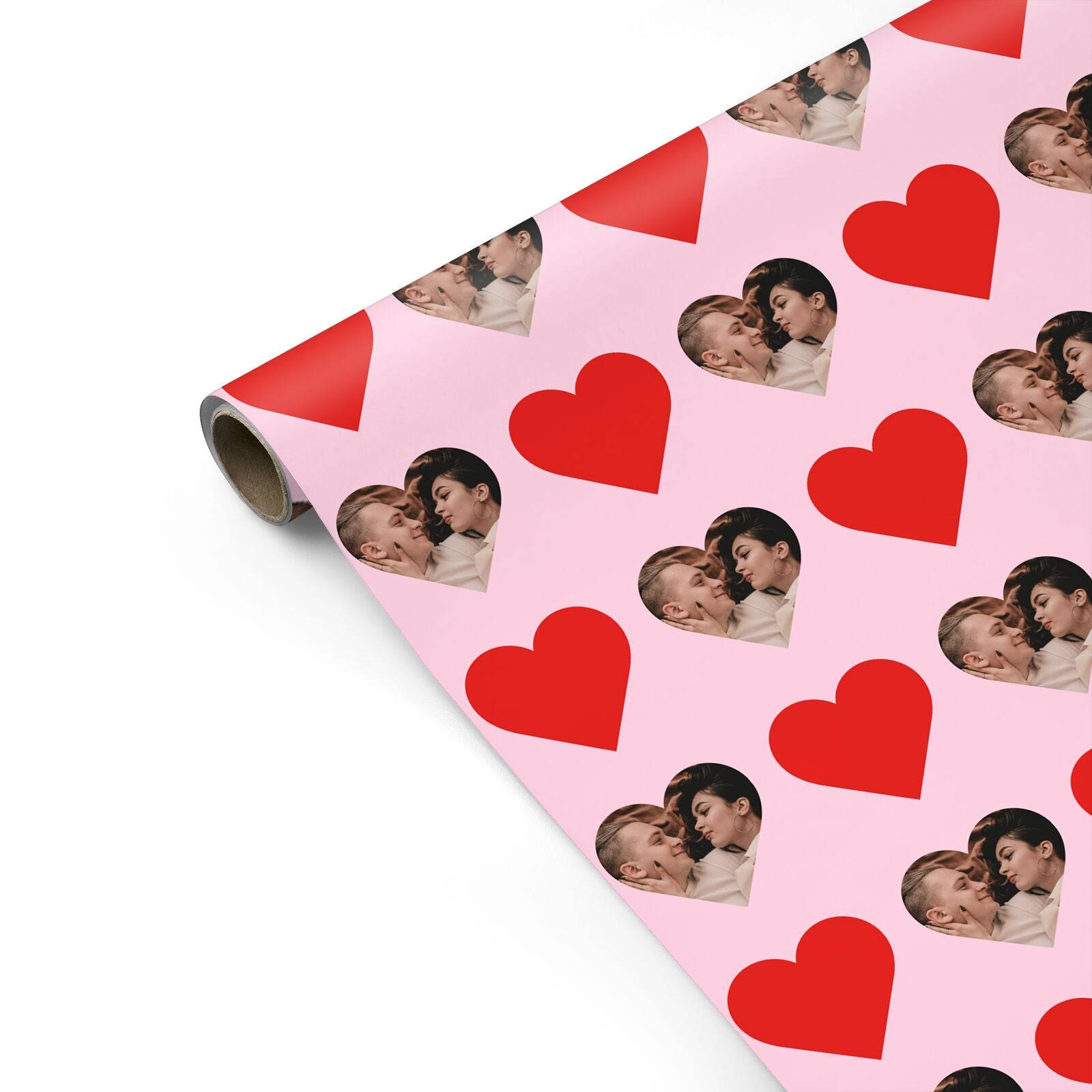 Photo Heart Valentine Personalised Gift Wrap