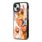 Photo Heart iPhone 13 Black Impact Case Side Angle on Silver phone