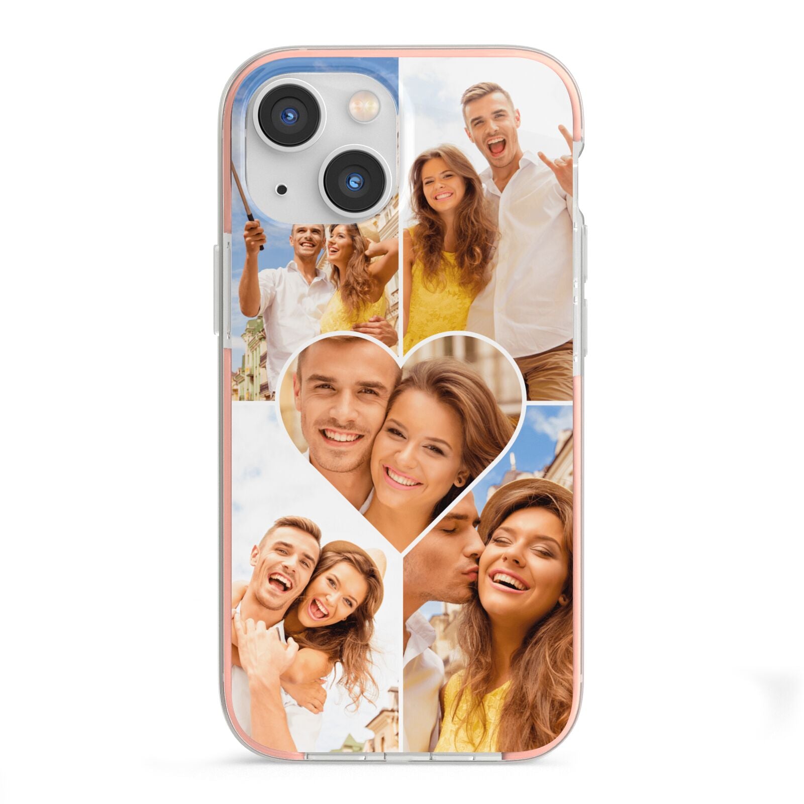 Photo Heart iPhone 13 Mini TPU Impact Case with Pink Edges