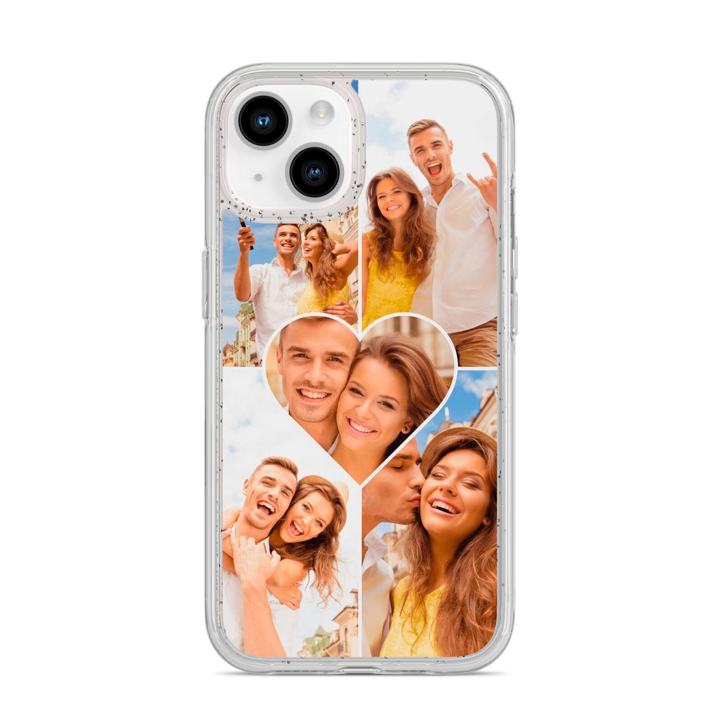 Photo Heart iPhone 14 Glitter Tough Case Starlight