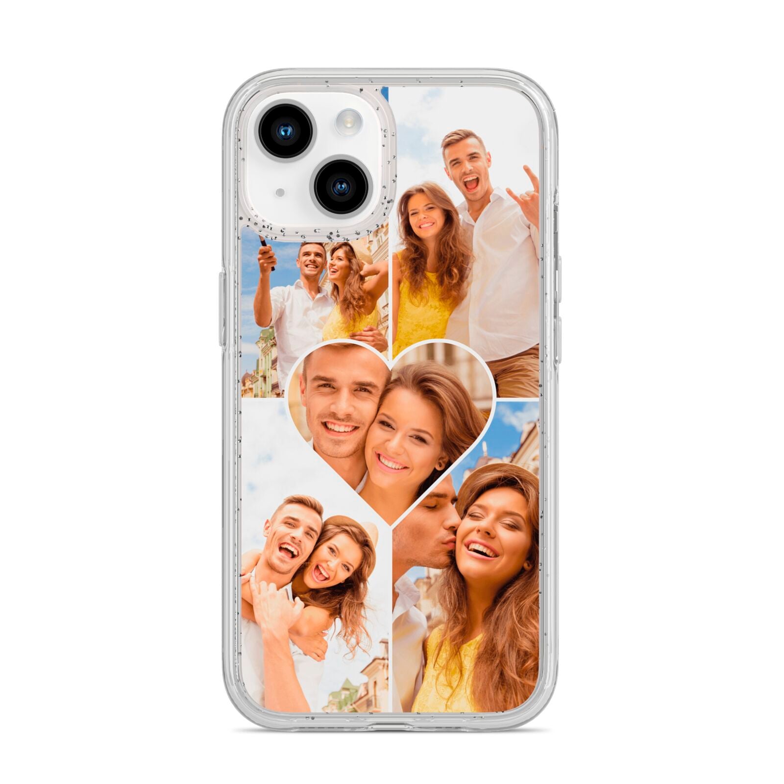 Photo Heart iPhone 14 Glitter Tough Case Starlight