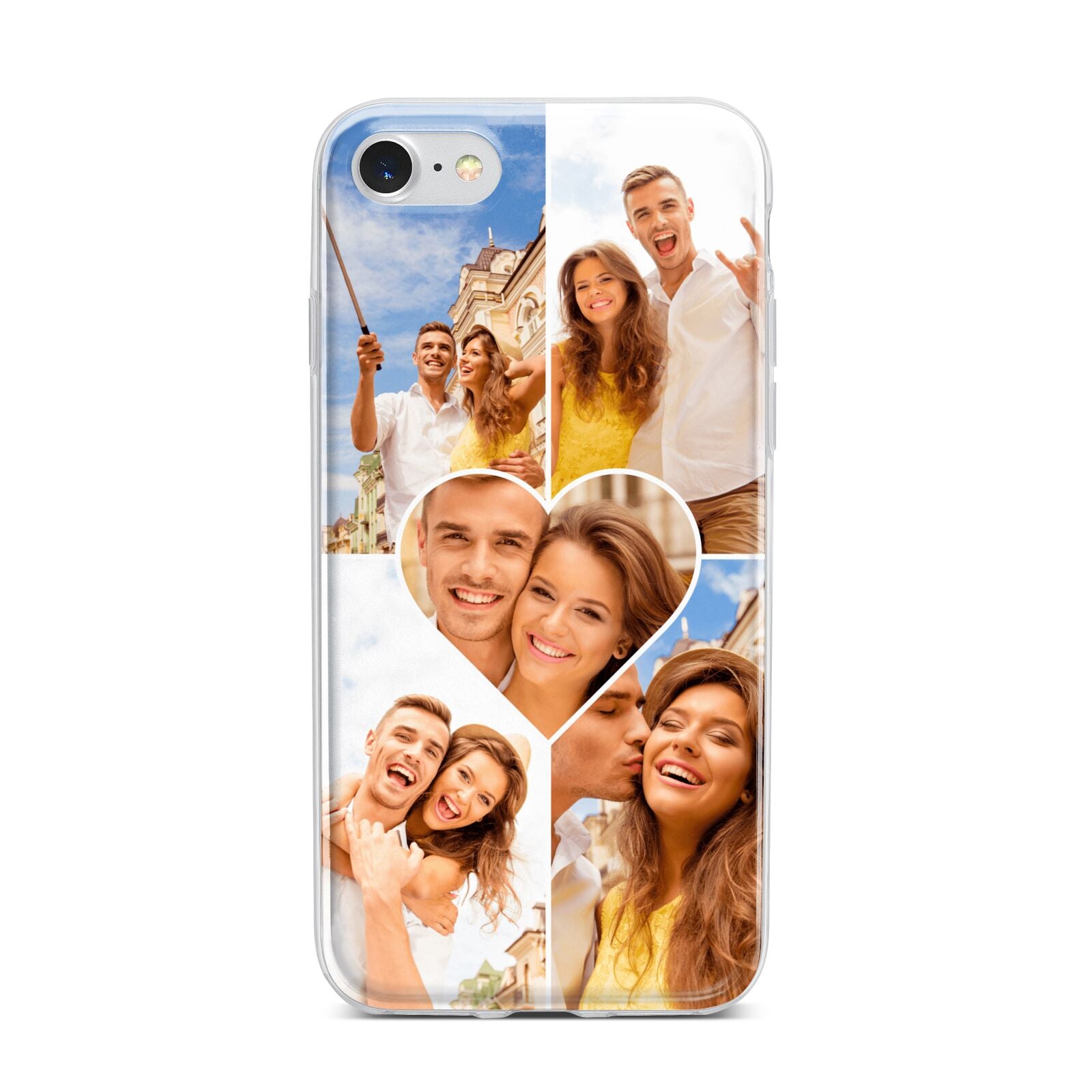 Photo Heart iPhone 7 Bumper Case on Silver iPhone