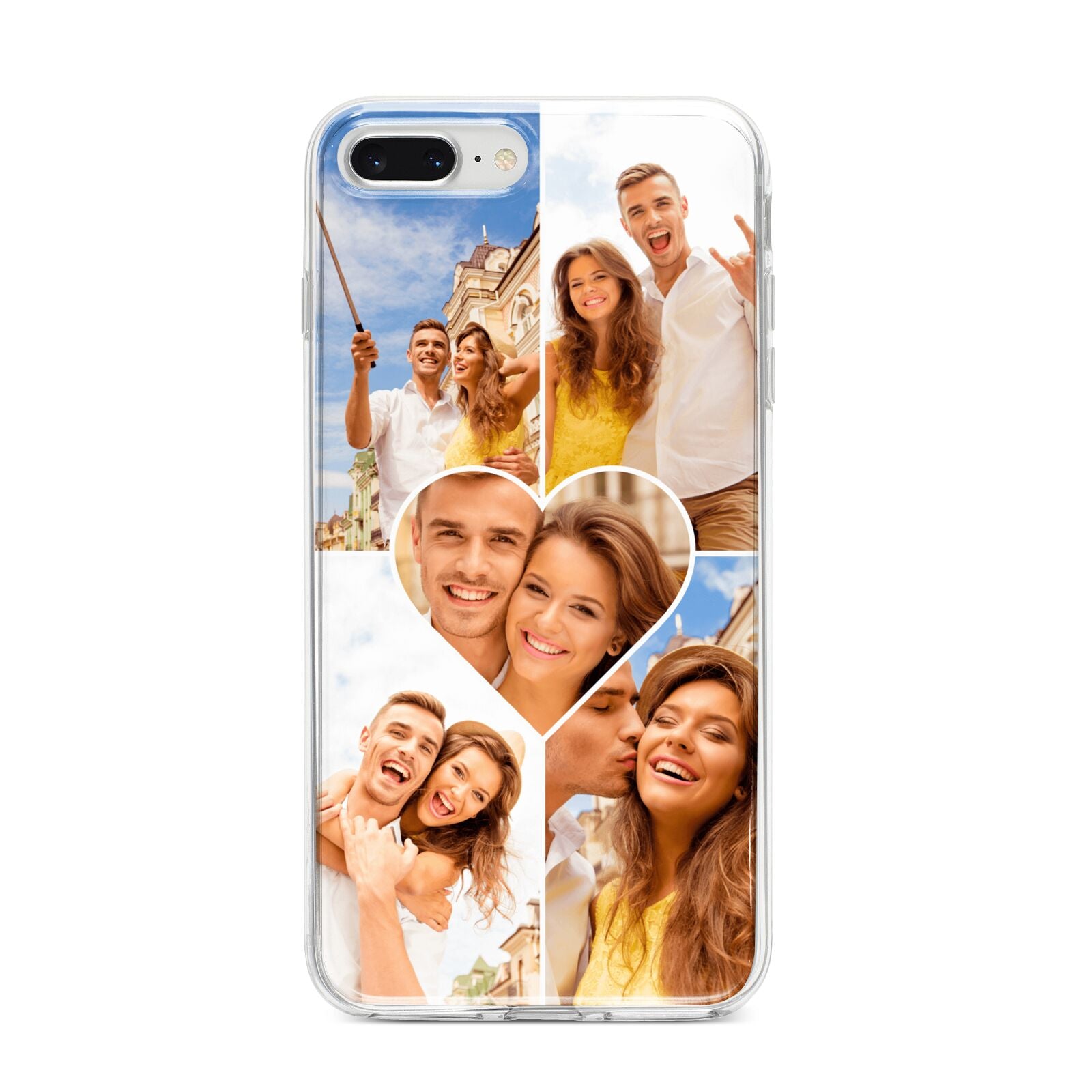 Photo Heart iPhone 8 Plus Bumper Case on Silver iPhone