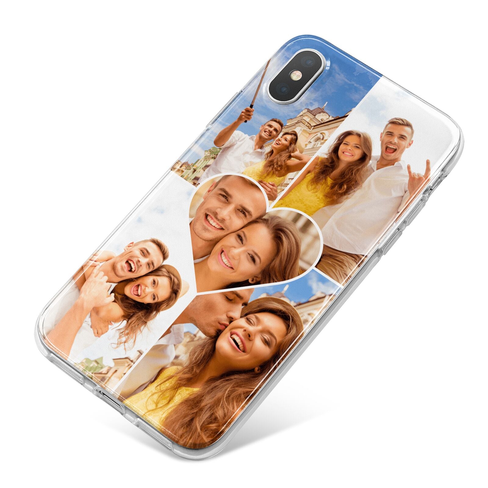 Photo Heart iPhone X Bumper Case on Silver iPhone