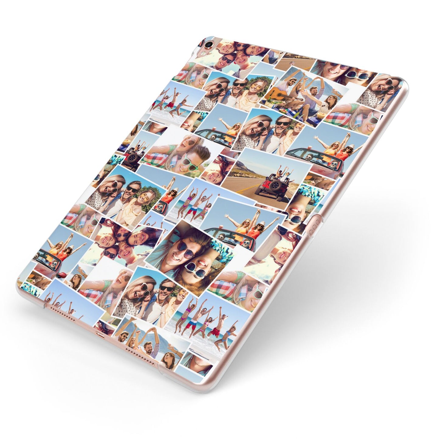Photo Montage Apple iPad Case on Rose Gold iPad Side View
