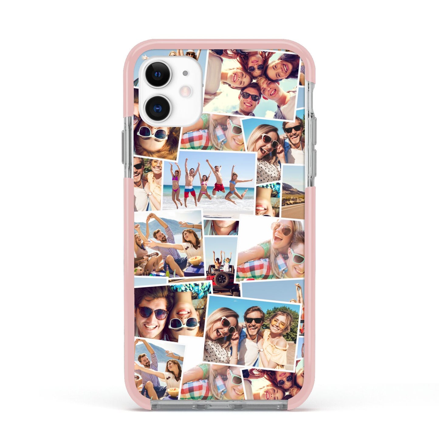 Photo Montage Apple iPhone 11 in White with Pink Impact Case