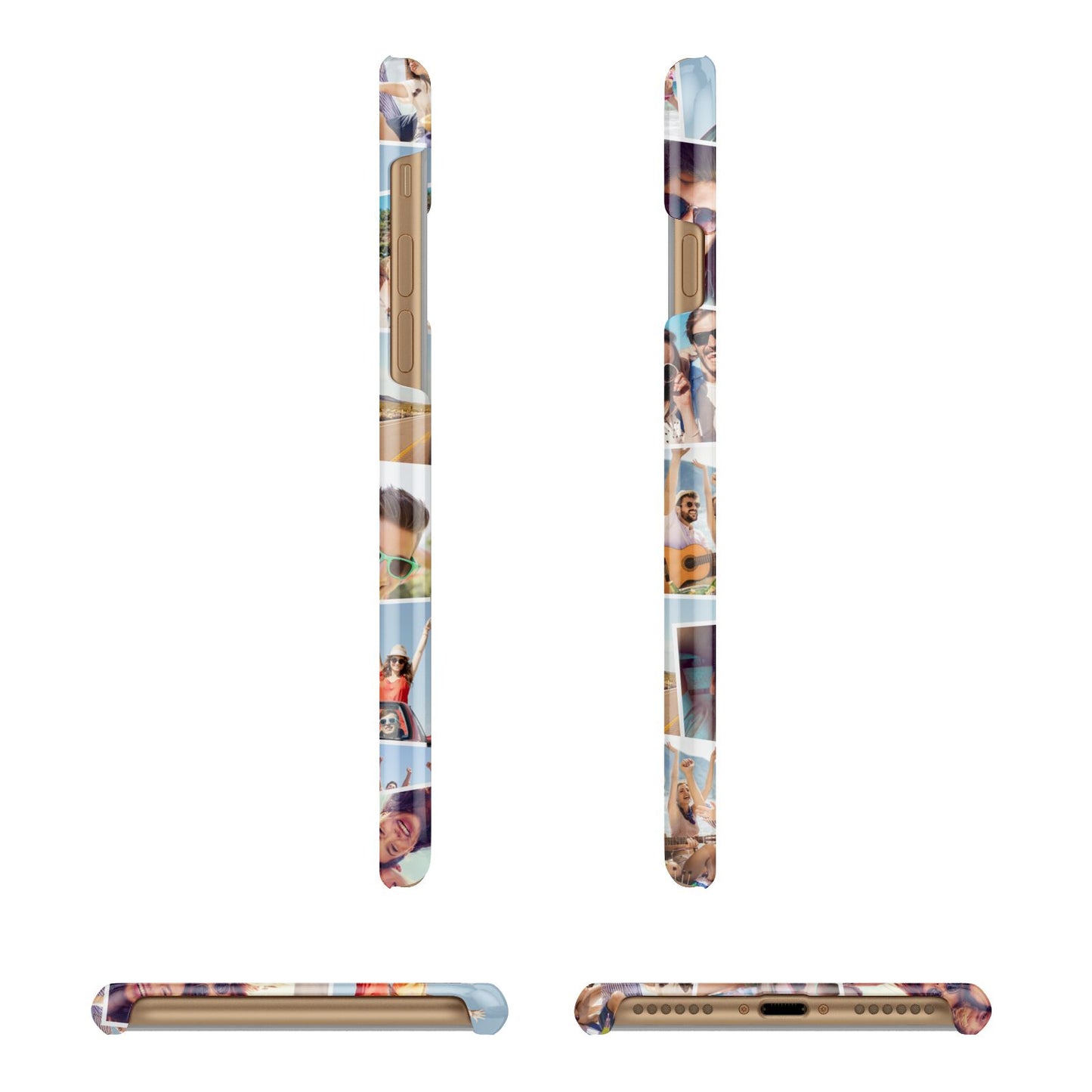 Photo Montage Apple iPhone 7 8 3D Wrap Snap Case Angled Images