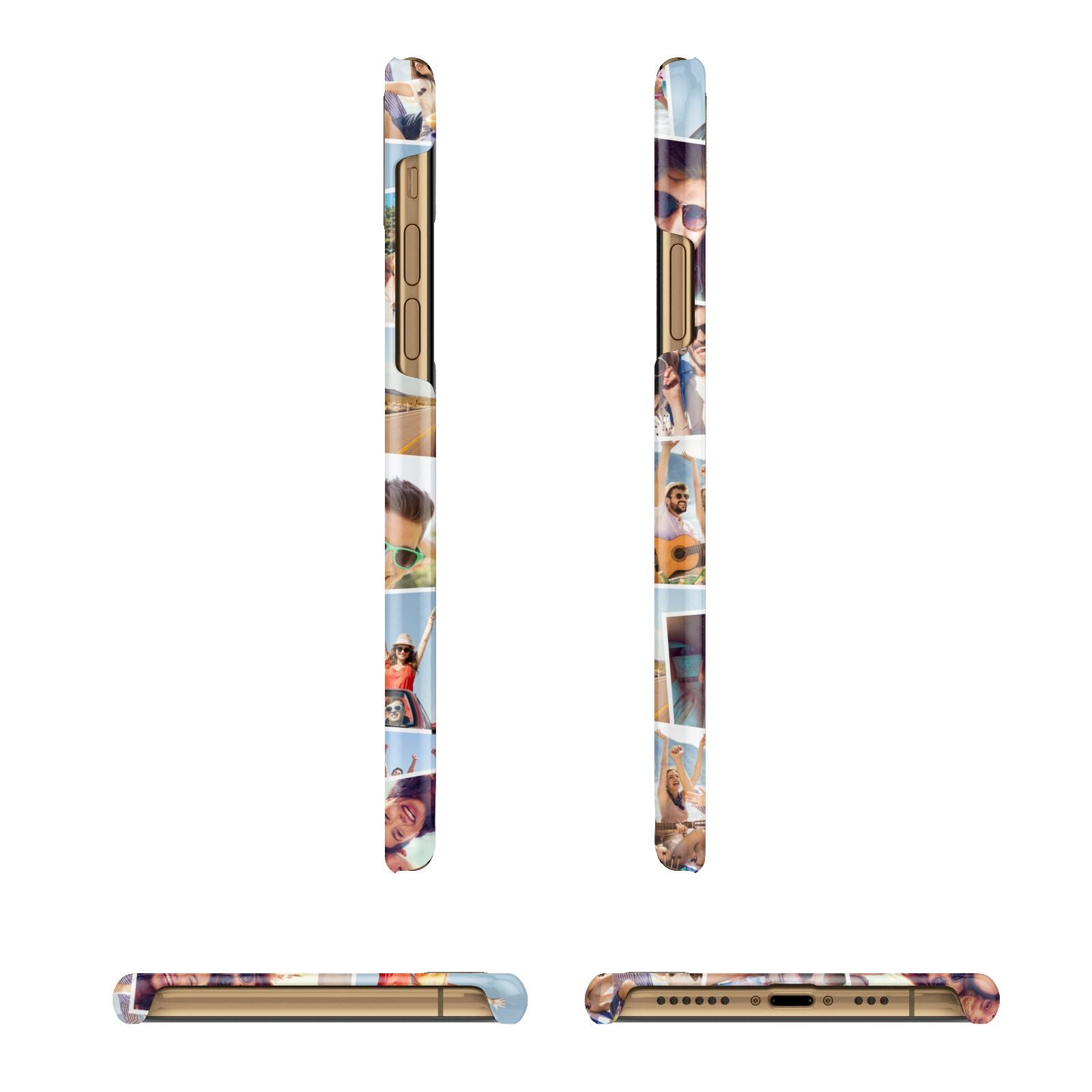 Photo Montage Apple iPhone Xs 3D Wrap Snap Case Angled Images