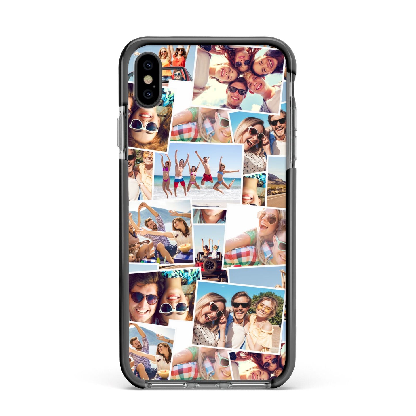 Photo Montage Apple iPhone Xs Max Impact Case Black Edge on Black Phone