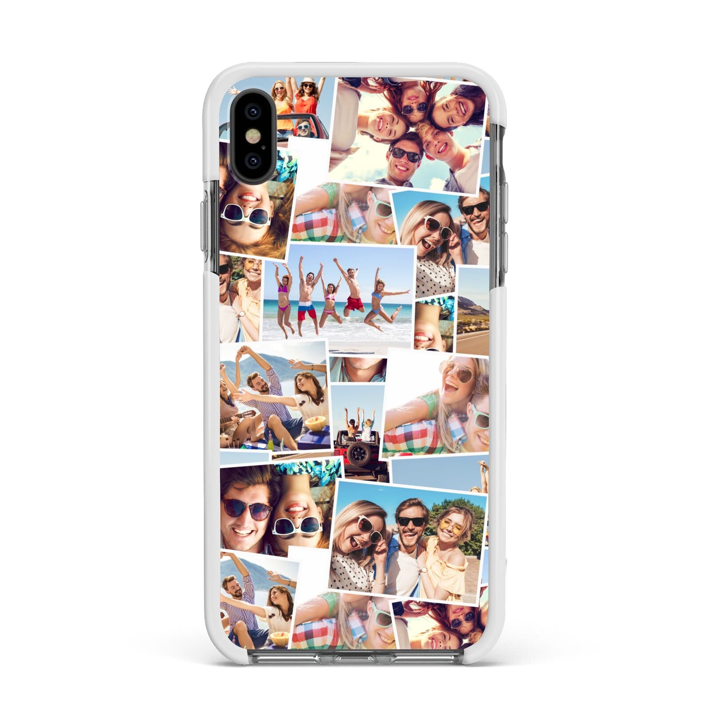 Photo Montage Apple iPhone Xs Max Impact Case White Edge on Black Phone