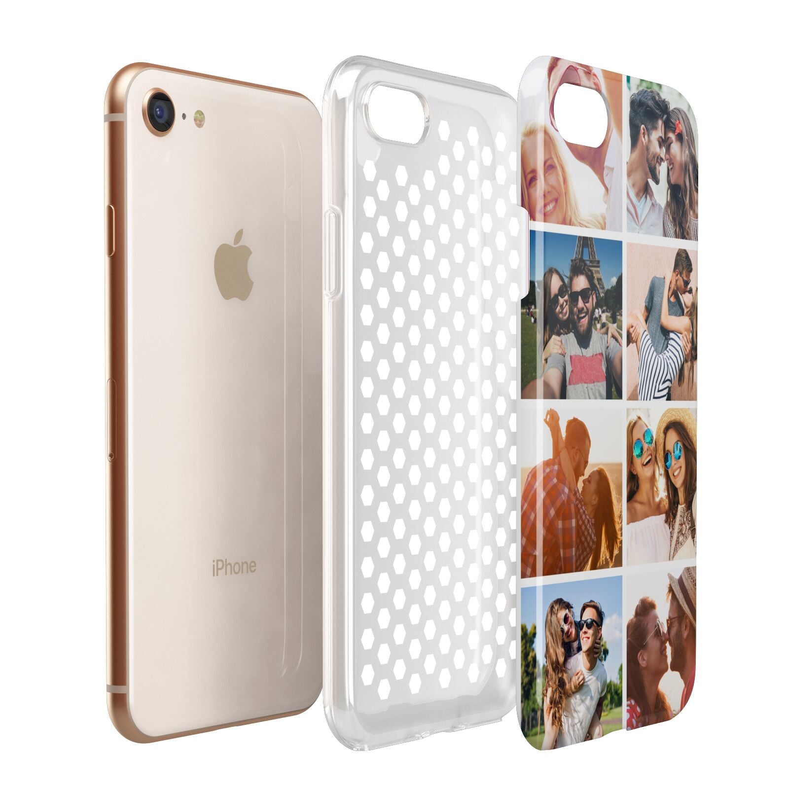 Photo Montage Upload Apple iPhone 7 8 3D Tough Case Expanded View