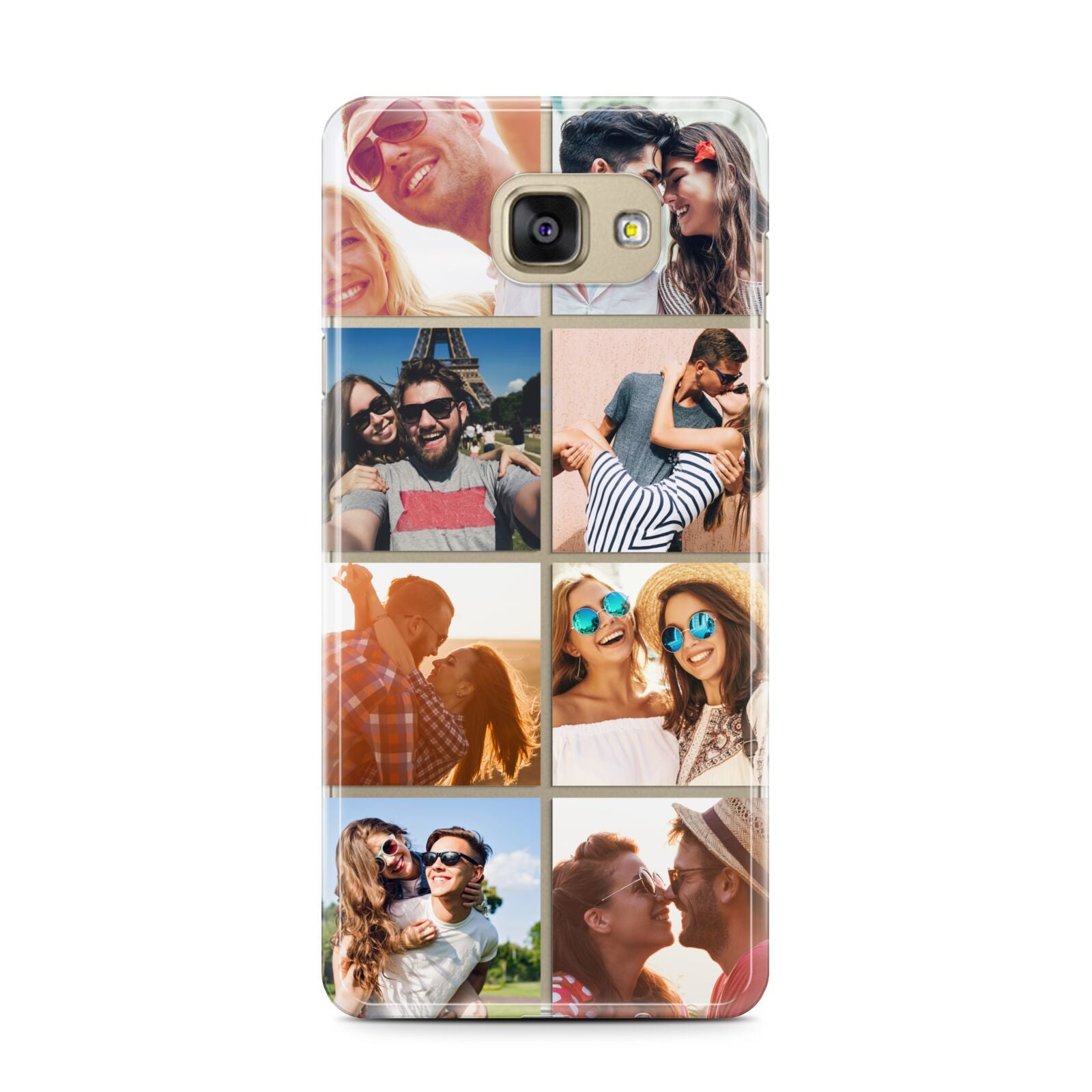 Photo Montage Upload Samsung Galaxy A7 2016 Case on gold phone