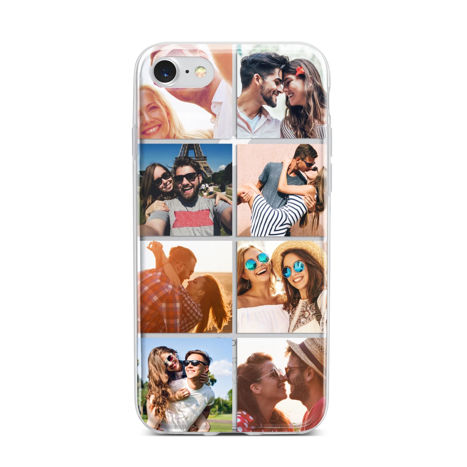 Photo Montage Upload iPhone 7 Bumper Case on Silver iPhone
