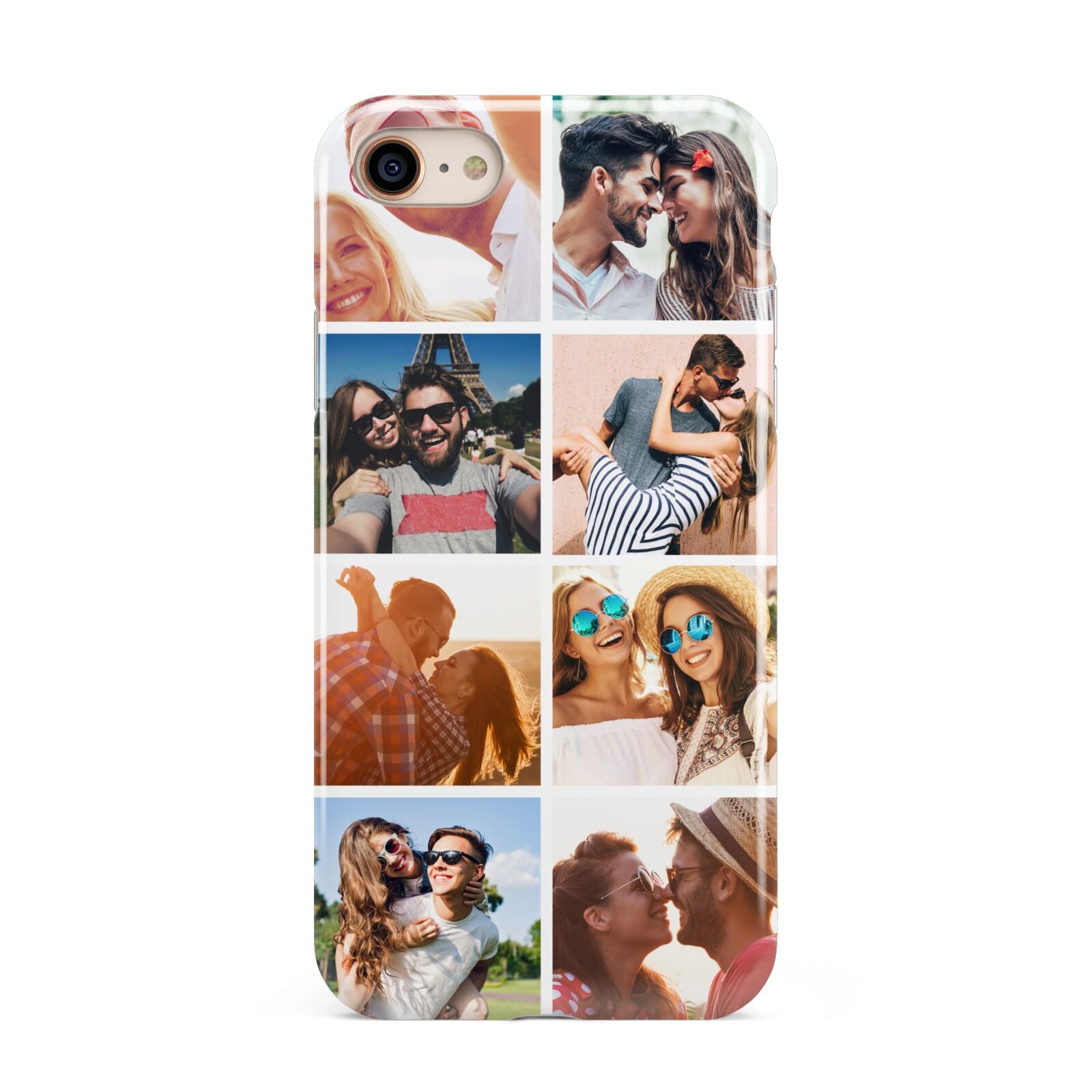 Photo Montage Upload iPhone 8 3D Tough Case on Gold Phone