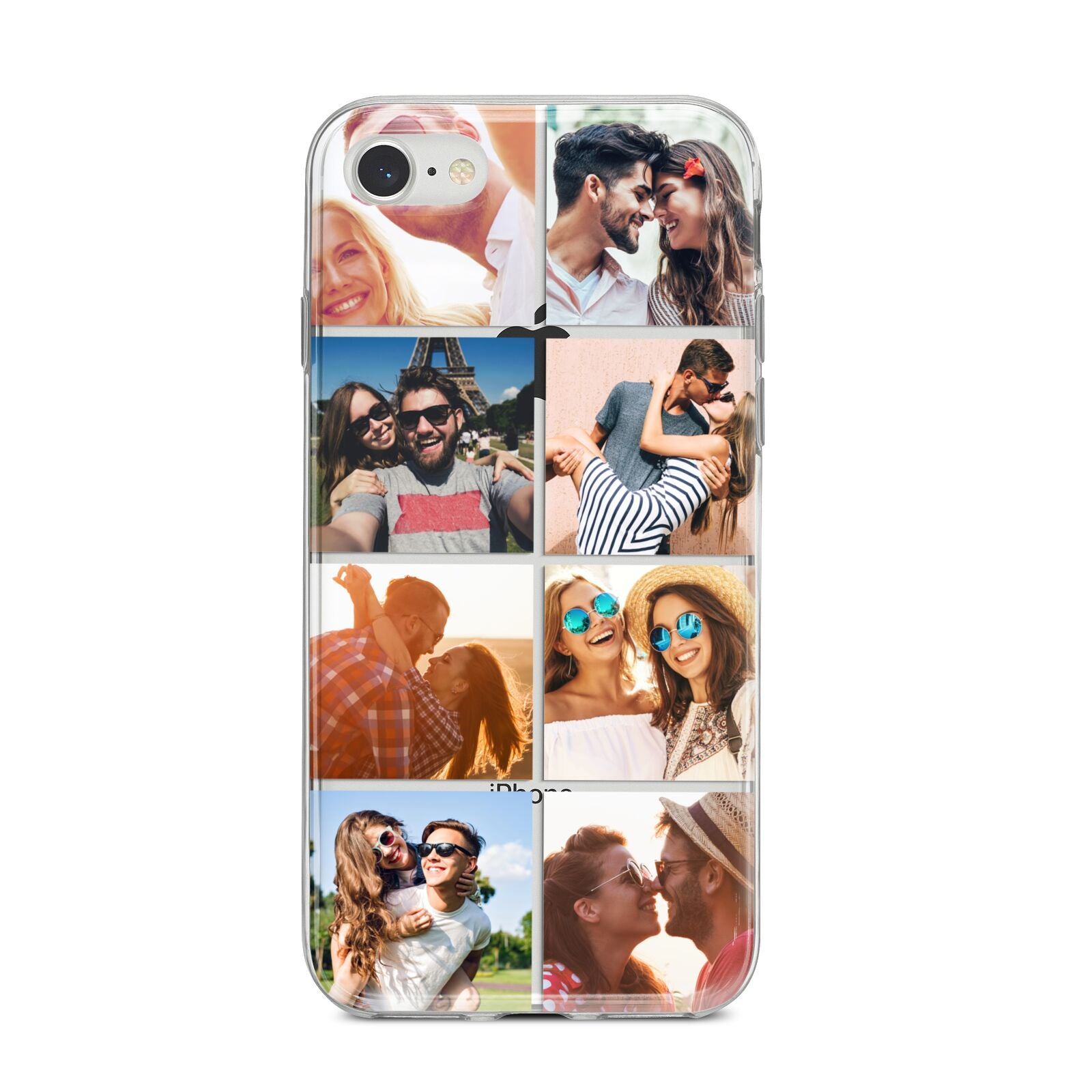 Photo Montage Upload iPhone 8 Bumper Case on Silver iPhone