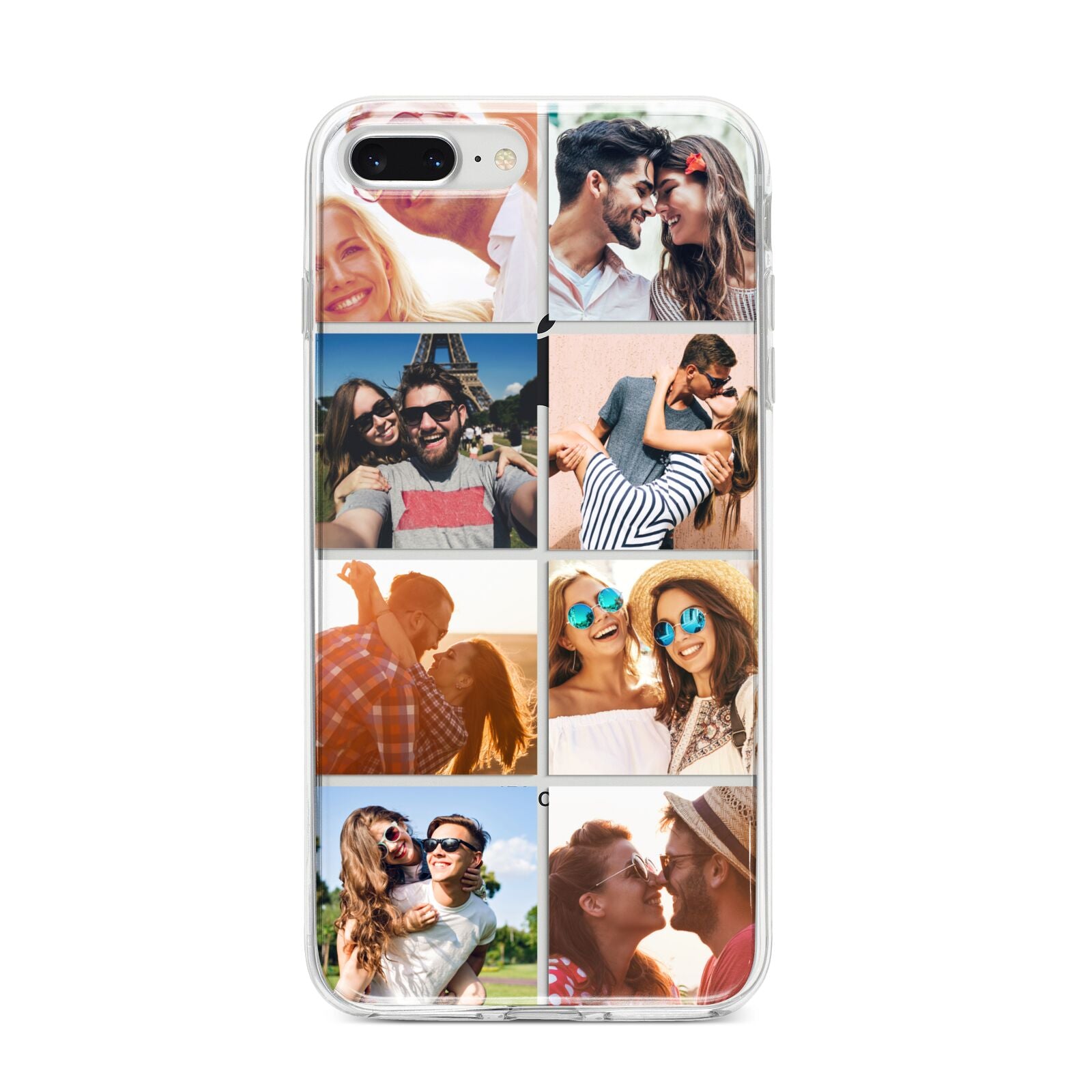 Photo Montage Upload iPhone 8 Plus Bumper Case on Silver iPhone