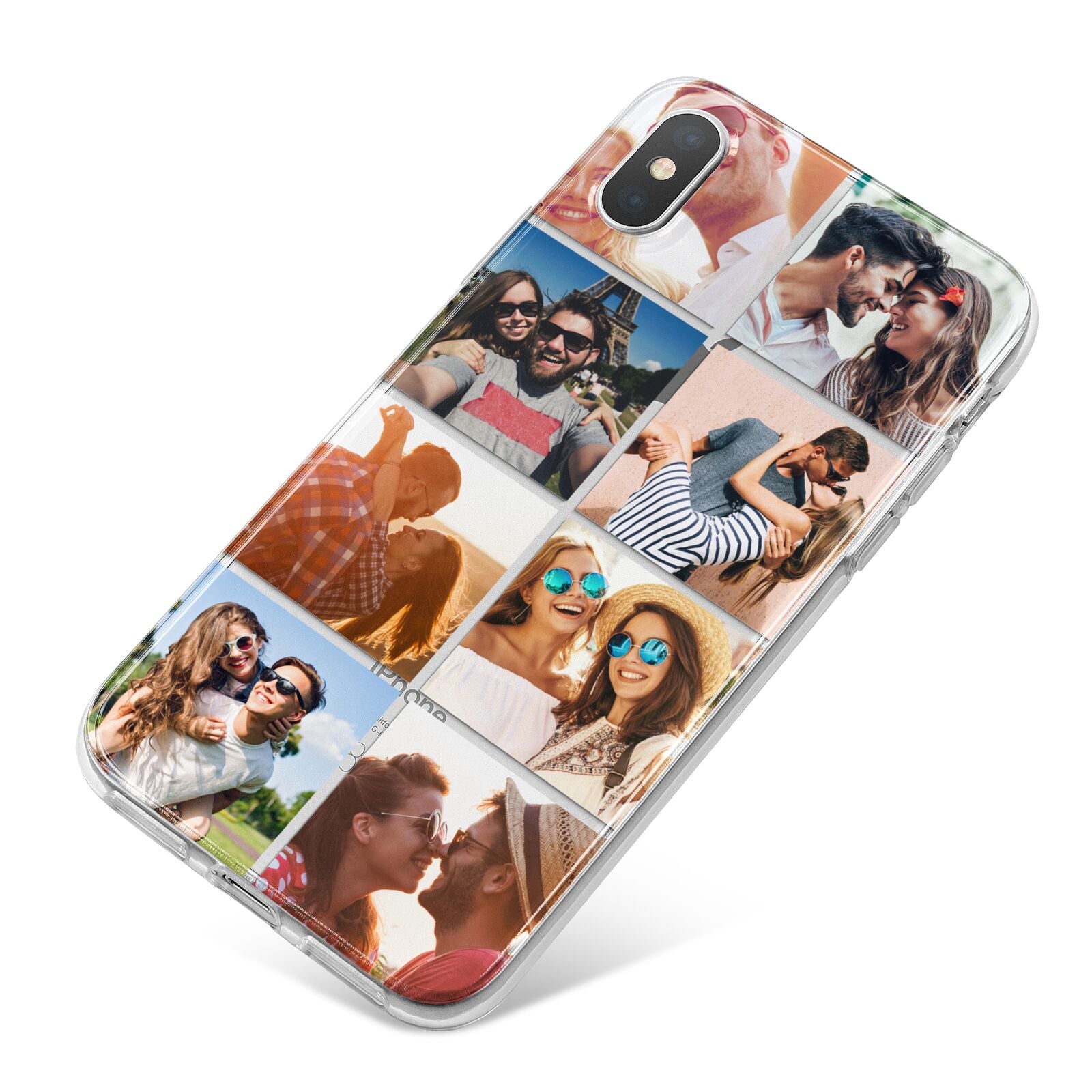 Photo Montage Upload iPhone X Bumper Case on Silver iPhone