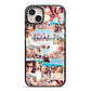 Photo Montage iPhone 14 Plus Black Impact Case on Silver phone