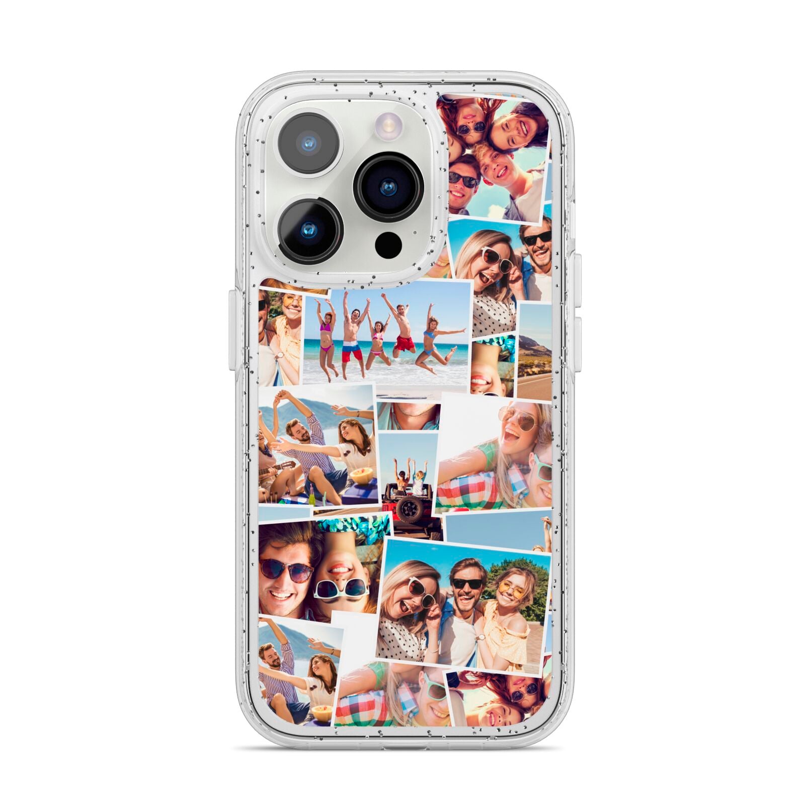 Photo Montage iPhone 14 Pro Glitter Tough Case Silver