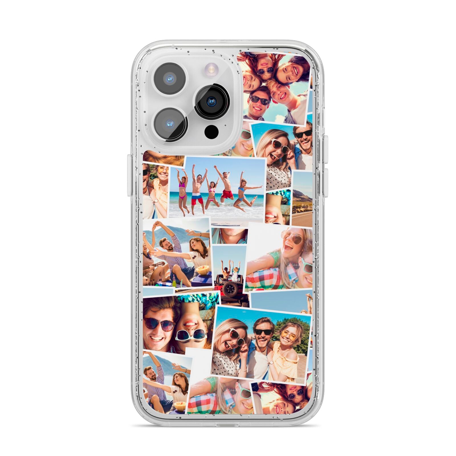Photo Montage iPhone 14 Pro Max Glitter Tough Case Silver