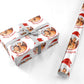 Photo Sant Hat Christmas Personalised Wrapping Paper