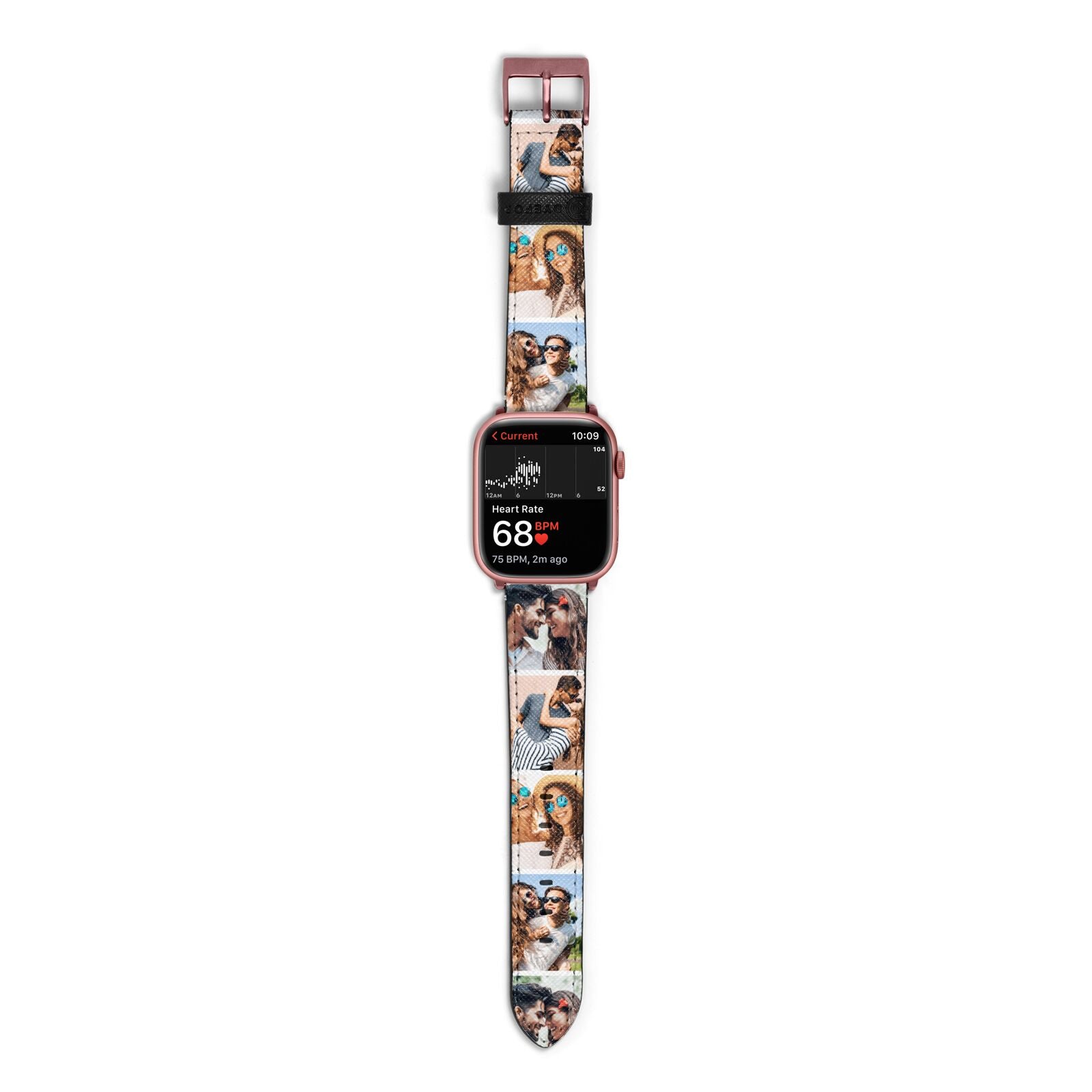 Photo Strip Montage Upload Apple Watch Strap Size 38mm with Rose Gold Hardware