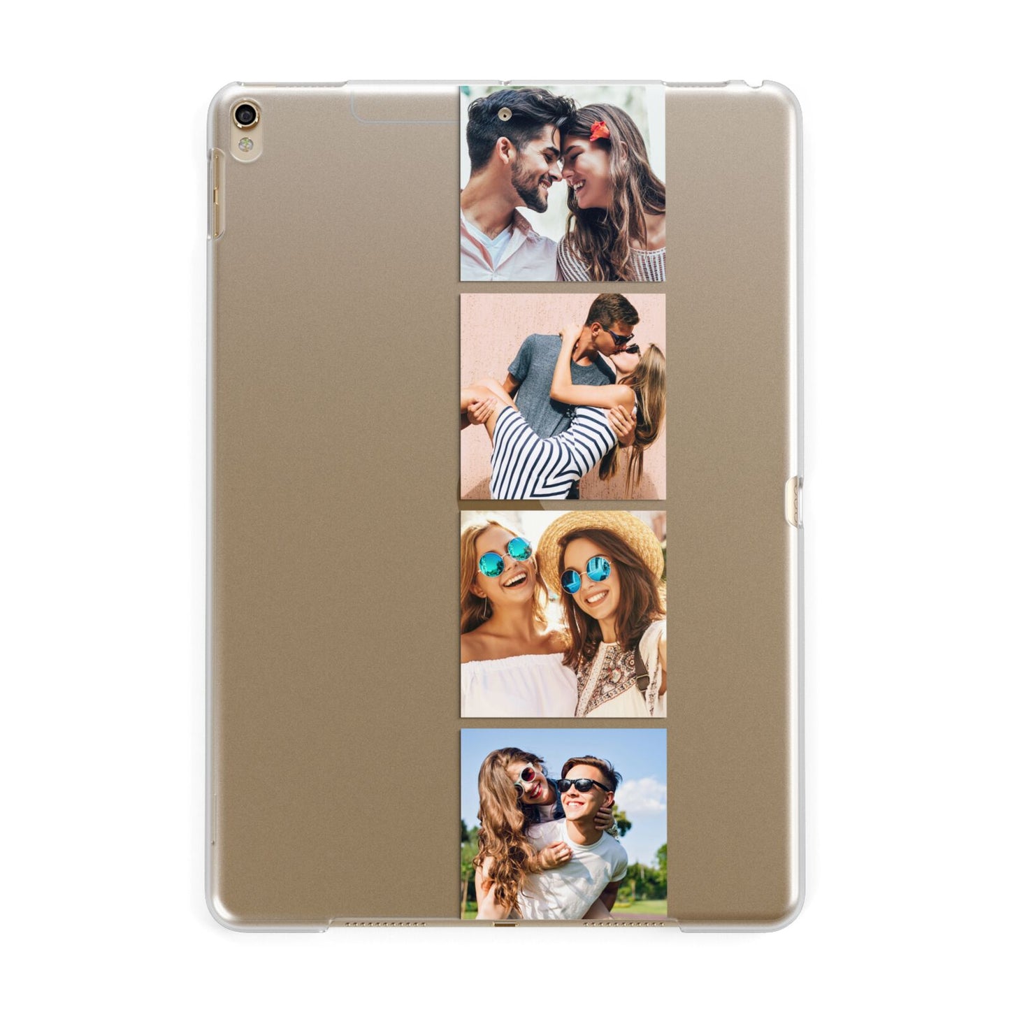 Photo Strip Montage Upload Apple iPad Gold Case