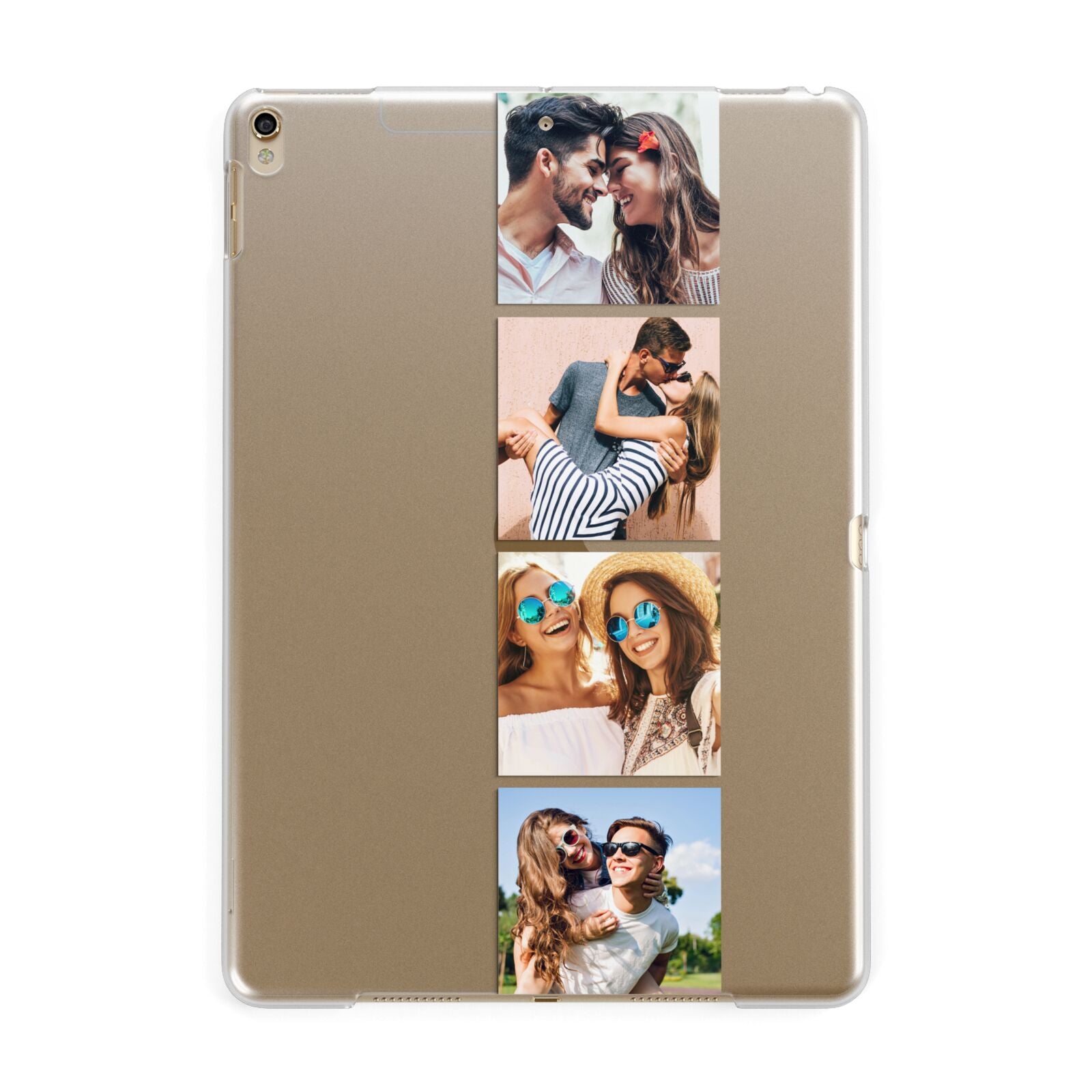 Photo Strip Montage Upload Apple iPad Gold Case