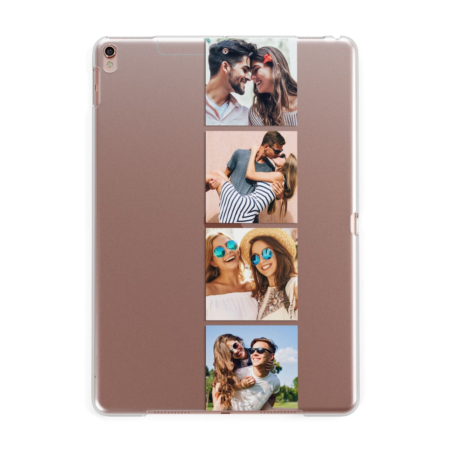 Photo Strip Montage Upload Apple iPad Rose Gold Case