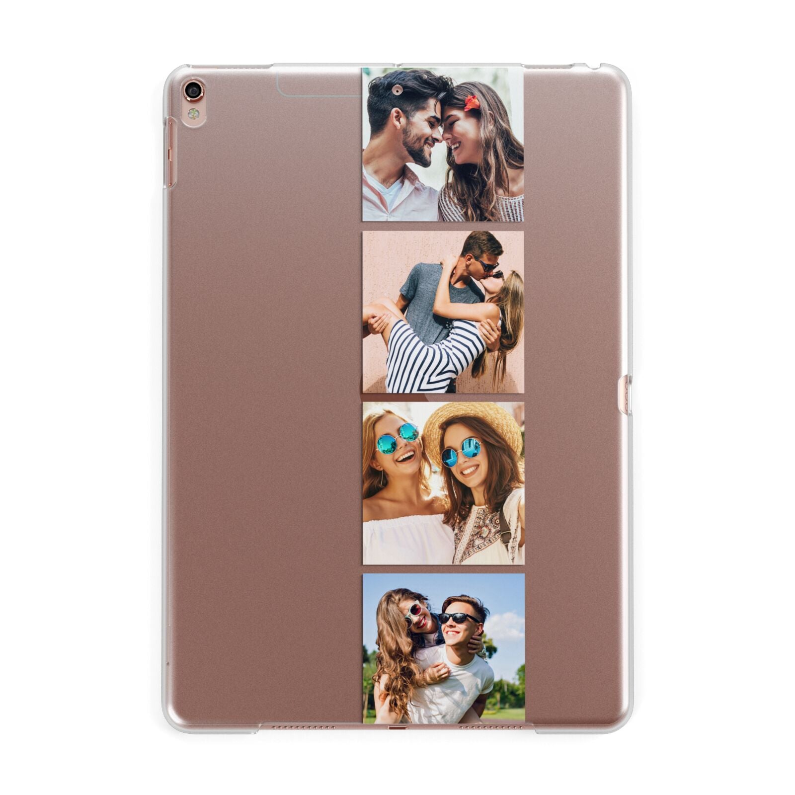 Photo Strip Montage Upload Apple iPad Rose Gold Case