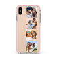 Photo Strip Montage Upload Apple iPhone Xs Max Impact Case Pink Edge on Gold Phone