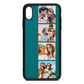Photo Strip Montage Upload Green Pebble Leather iPhone Xs Max Case