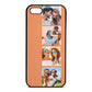Photo Strip Montage Upload Orange Saffiano Leather iPhone 5 Case