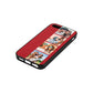 Photo Strip Montage Upload Red Pebble Leather iPhone 5 Case Side Angle