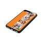 Photo Strip Montage Upload Saffron Saffiano Leather iPhone 8 Plus Case Side Angle