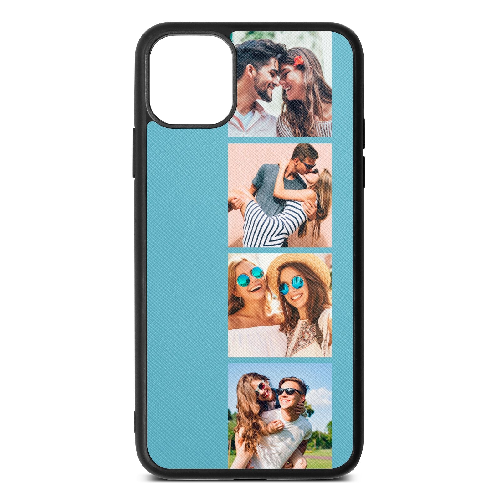 Photo Strip Montage Upload Sky Saffiano Leather iPhone 11 Pro Max Case