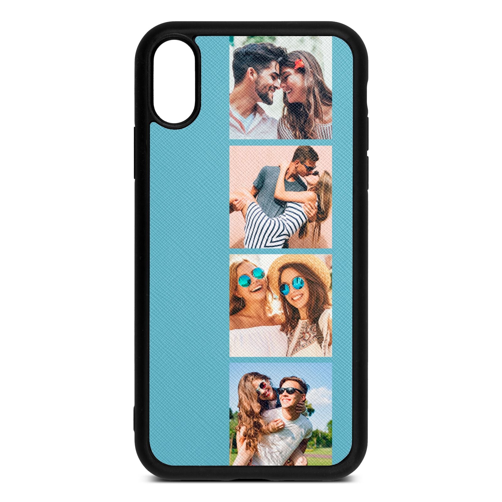 Photo Strip Montage Upload Sky Saffiano Leather iPhone Xr Case