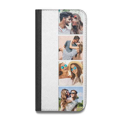 Photo Strip Montage Upload Vegan Leather Flip iPhone Case