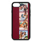 Photo Strip Montage Upload Wine Red Saffiano Leather iPhone 8 Case