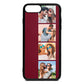Photo Strip Montage Upload Wine Red Saffiano Leather iPhone 8 Plus Case