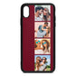 Photo Strip Montage Upload Wine Red Saffiano Leather iPhone Xs Max Case